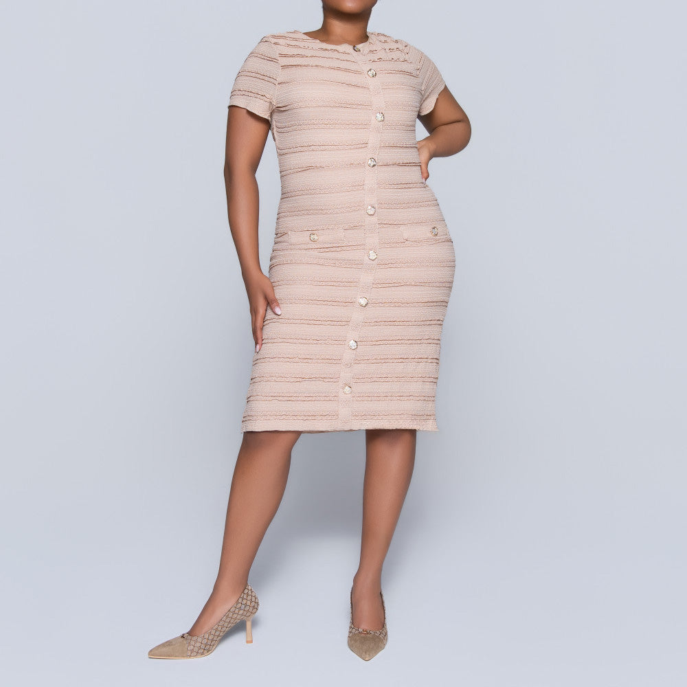 Stone Frill Edit Lace Dress