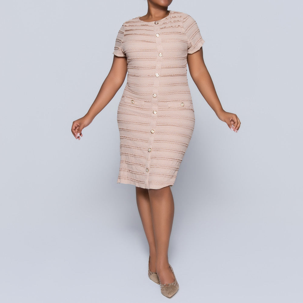 Stone Frill Edit Lace Dress