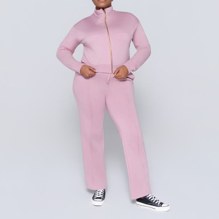 Mauve Zipper Track Top