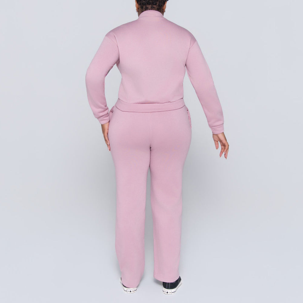 Mauve Zipper Track Top