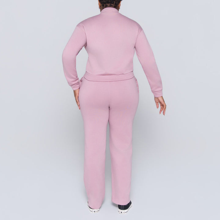 Mauve Zipper Track Top