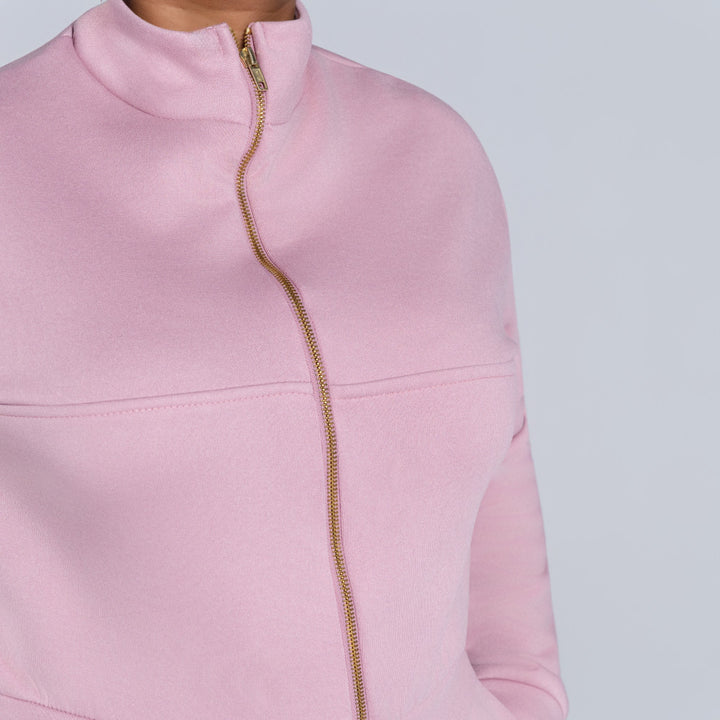 Mauve Zipper Track Top