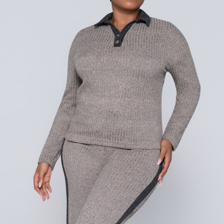 Long Sleeve Melange Top
