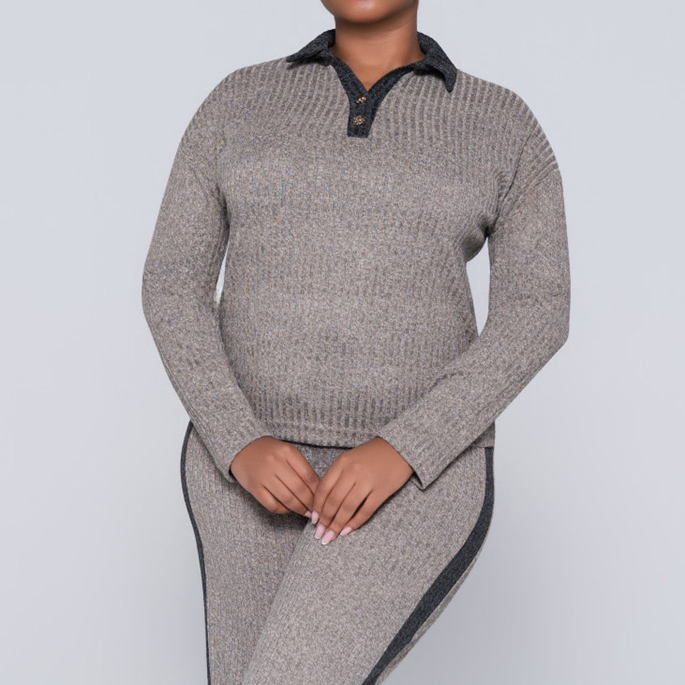Long Sleeve Melange Top