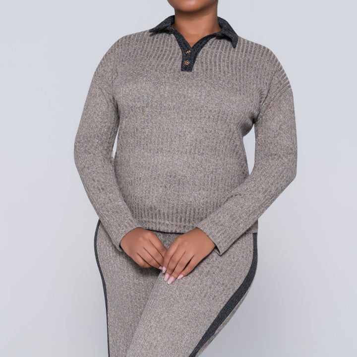 Long Sleeve Melange Top