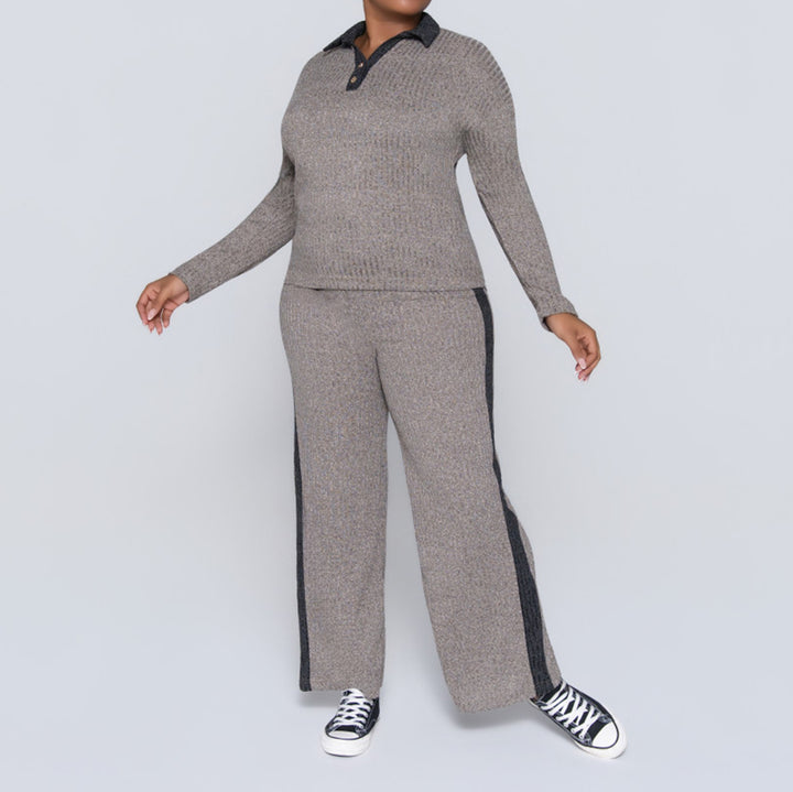 Long Sleeve Melange Top