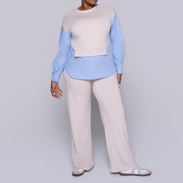 Striped Pants And Top Modal Scuba Pants