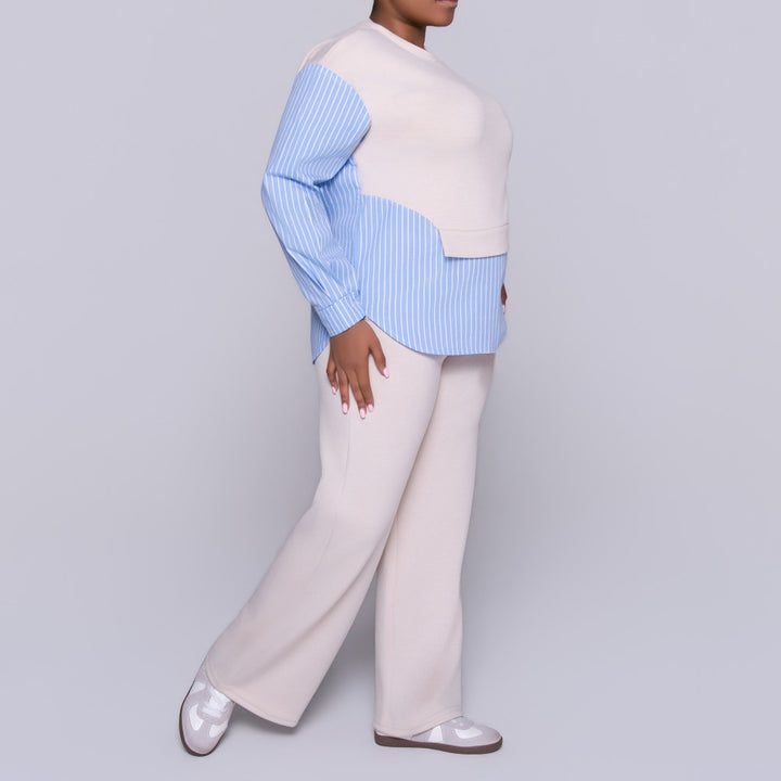 Striped Pants And Top Modal Scuba Pants