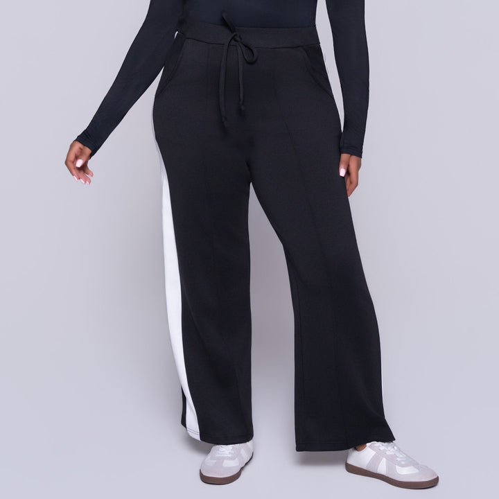 Poly Span Black Modal Track Pants