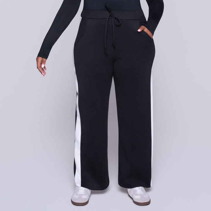 Poly Span Black Modal Track Pants