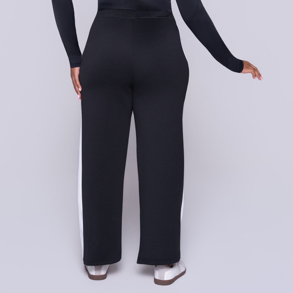 Poly Span Black Modal Track Pants