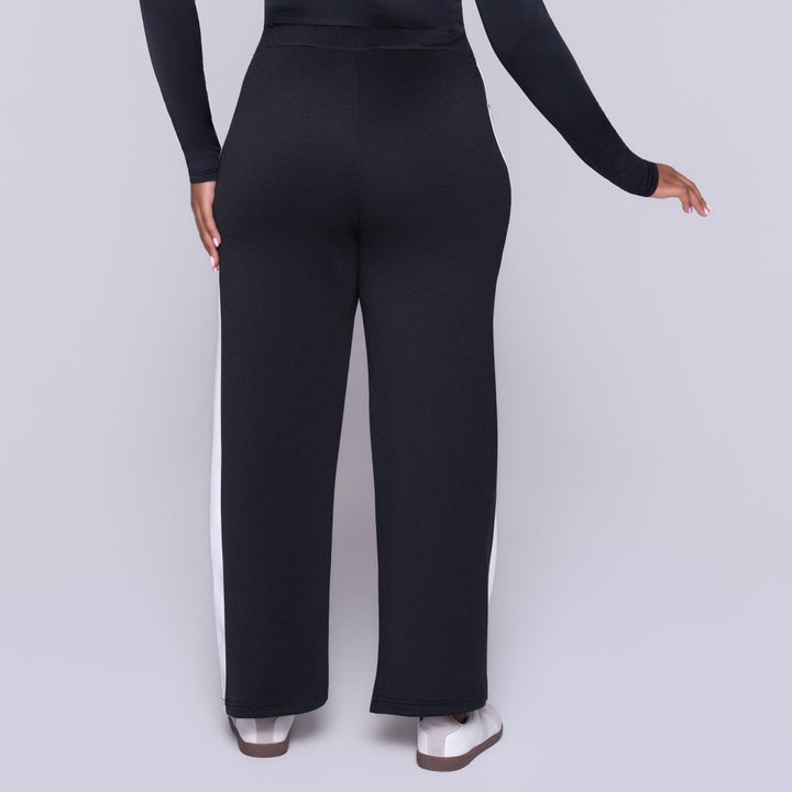 Poly Span Black Modal Track Pants
