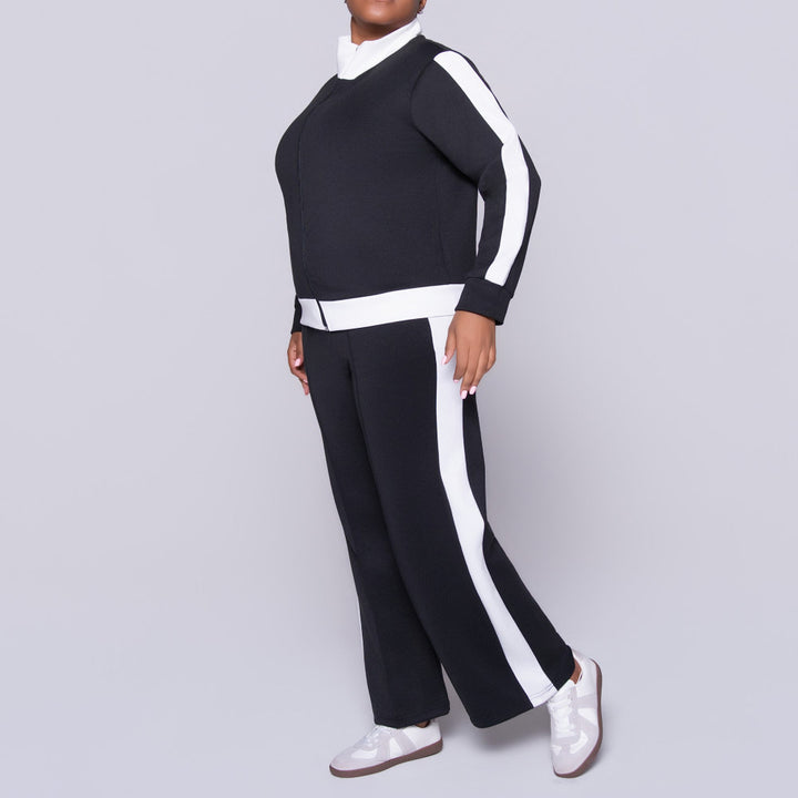Poly Span Black Modal Track Pants