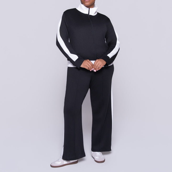Poly Span Black Modal Track Pants