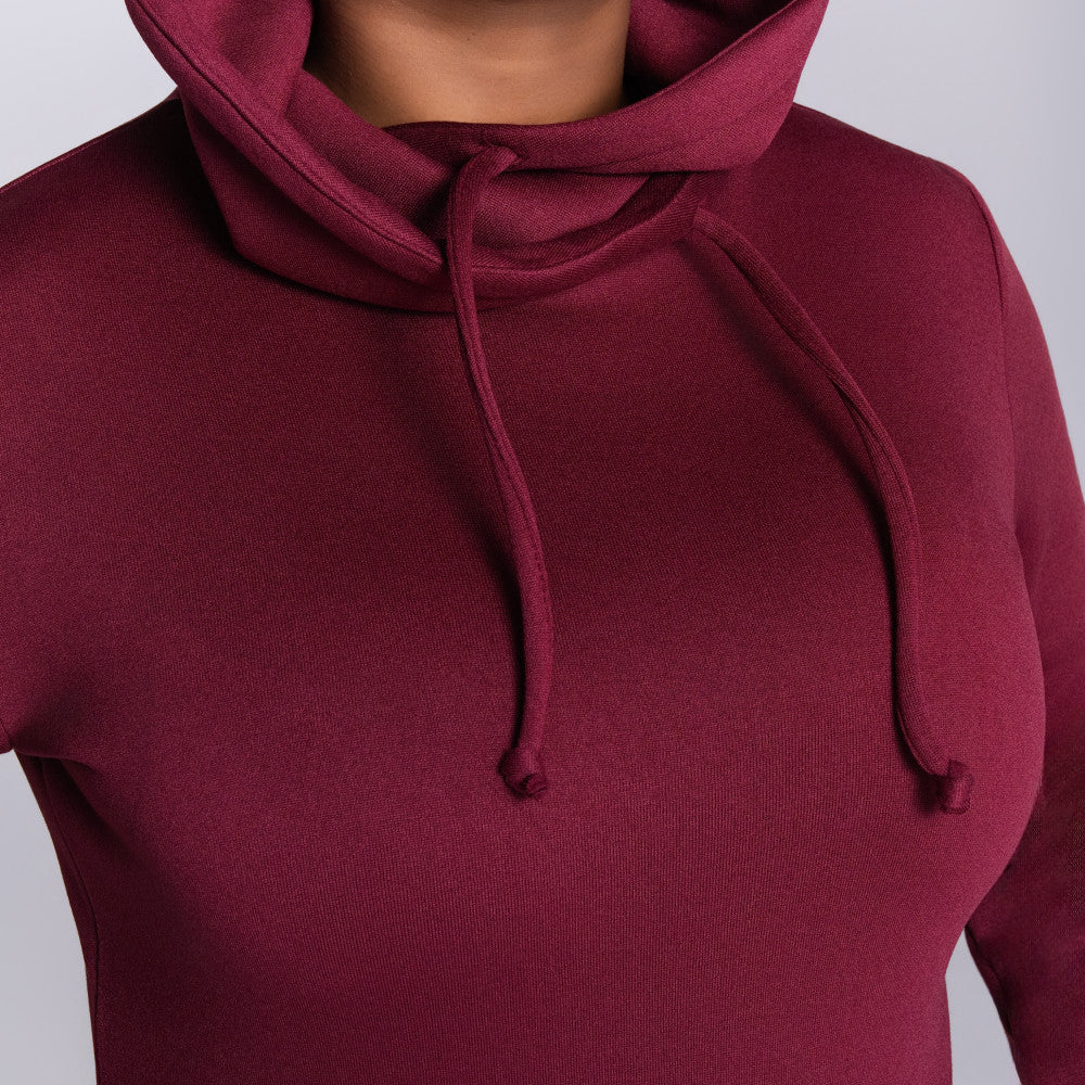 Wine Long Sleeve Dress
