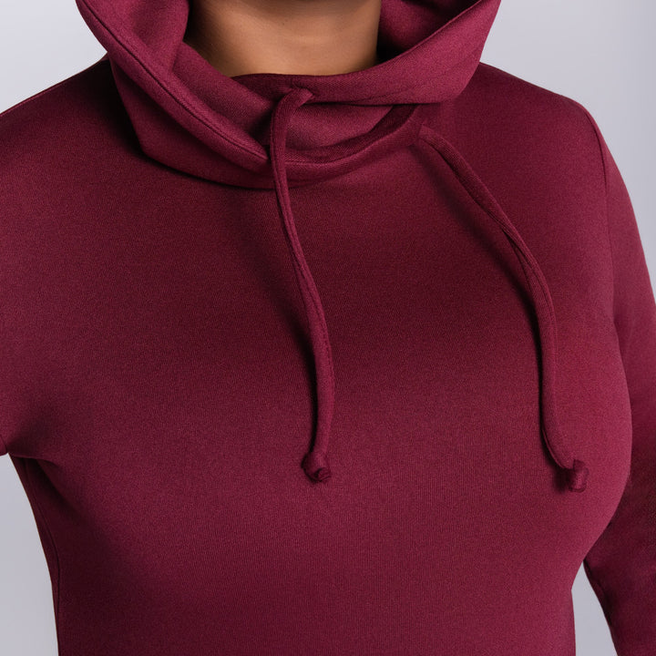 Wine Long Sleeve Dress