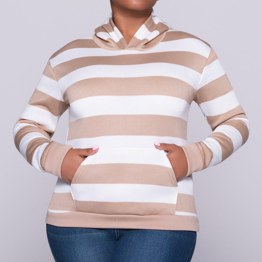 Twin Pack Camel Plain And Striped Top