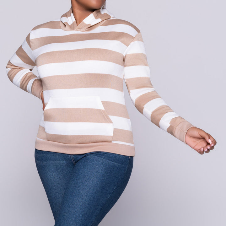 Twin Pack Camel Plain And Striped Top