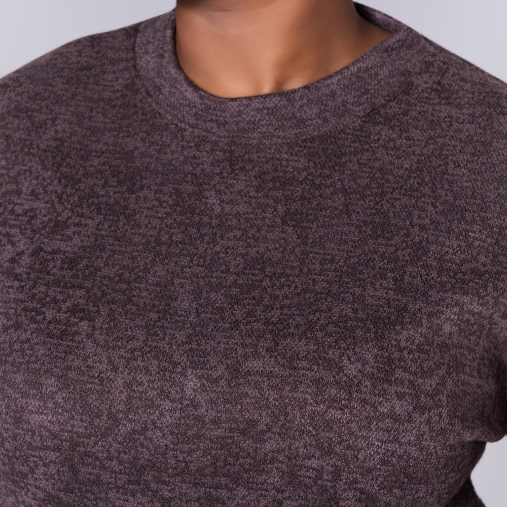 Long Sleeve Choc Mottle Jersey Knit Tracksuit Set