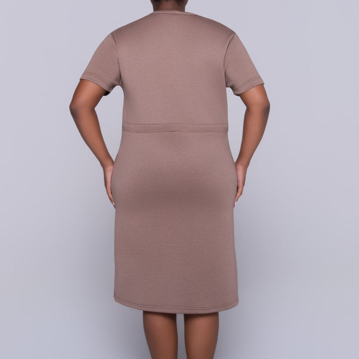 Mocca Short Sleeve Scuba Modal Dress