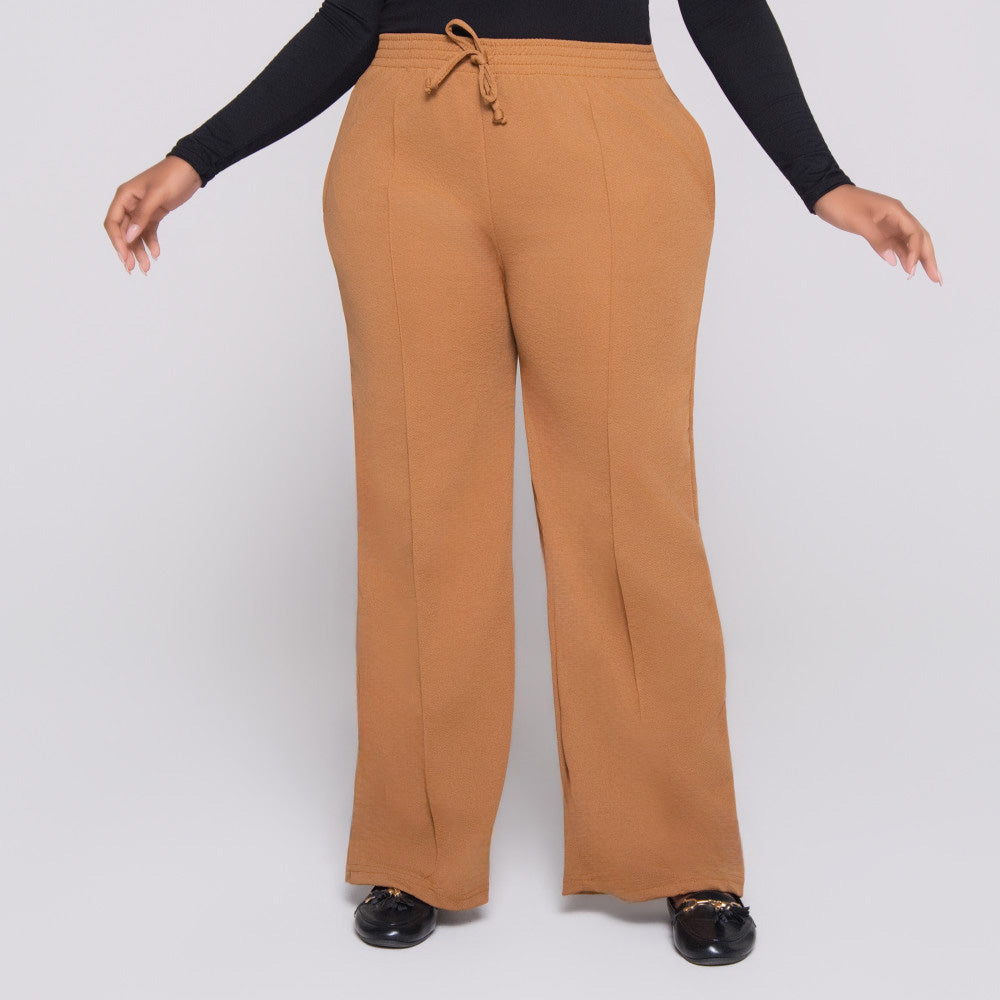Wide Leg Camel Pants