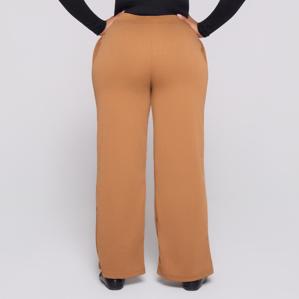 Wide Leg Camel Pants