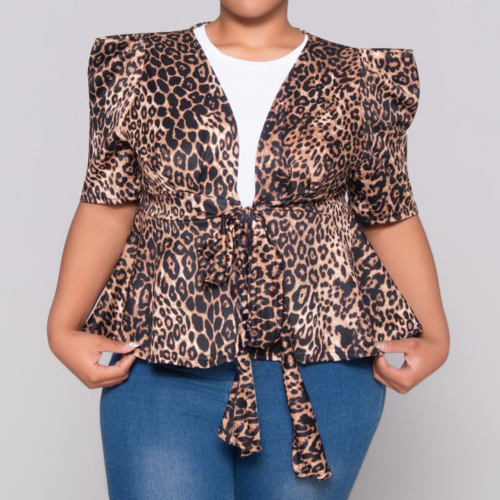Animal Print Scuba Top