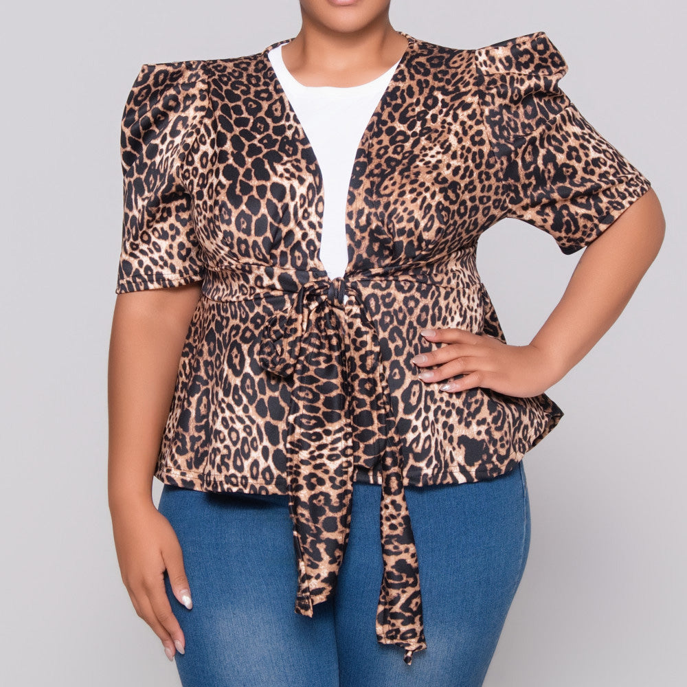 Animal Print Scuba Top