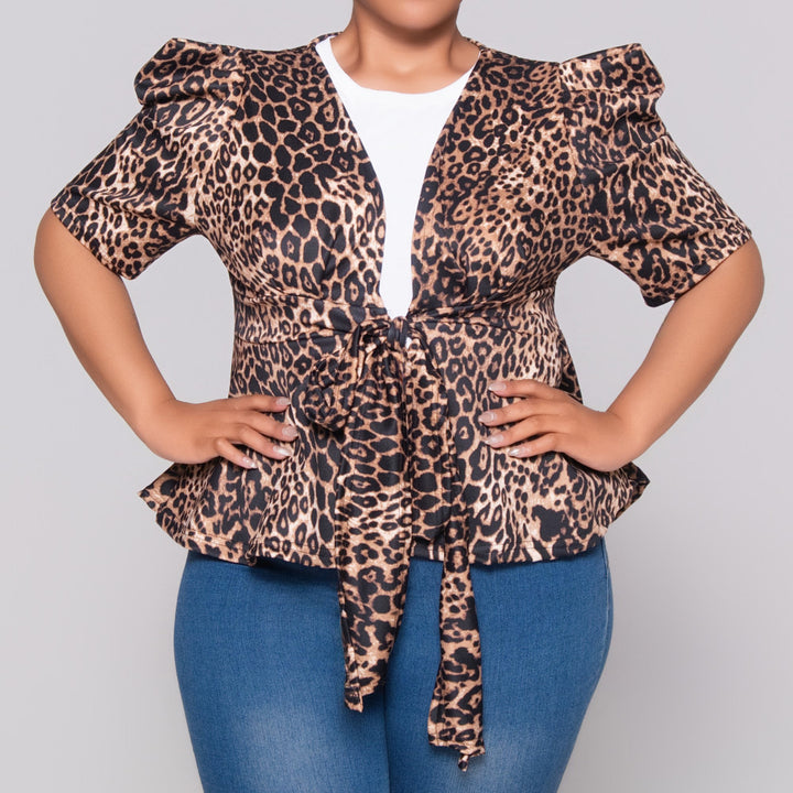 Animal Print Scuba Top
