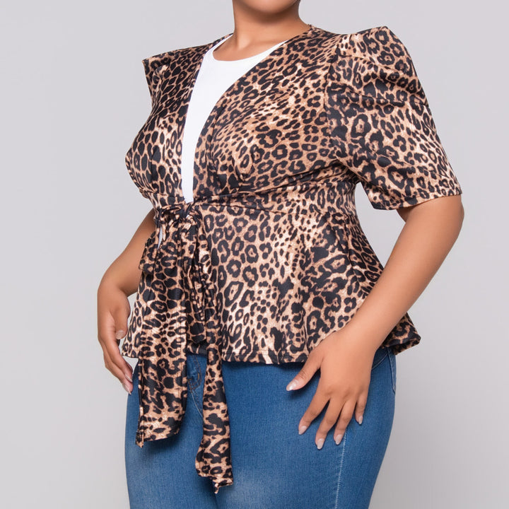 Animal Print Scuba Top