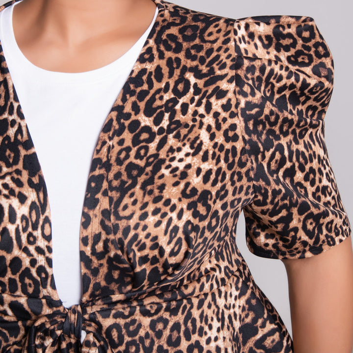 Animal Print Scuba Top