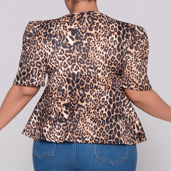 Animal Print Scuba Top
