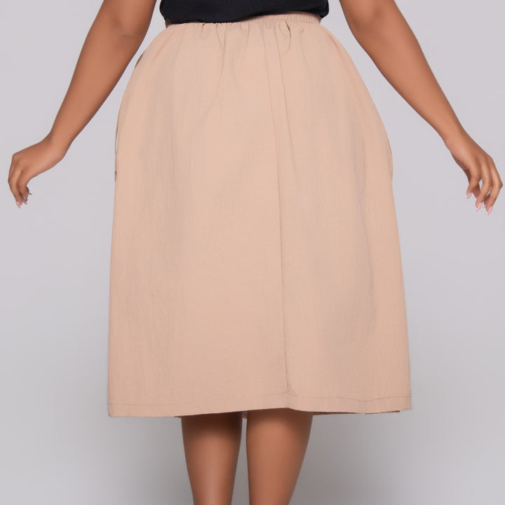 Stone Nylon Teslon Cargo Skirt