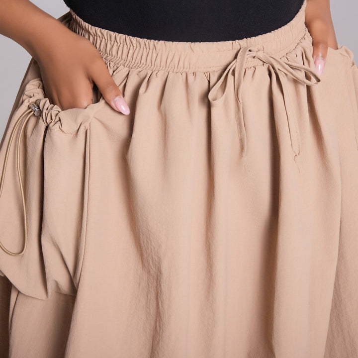 Stone Nylon Teslon Cargo Skirt