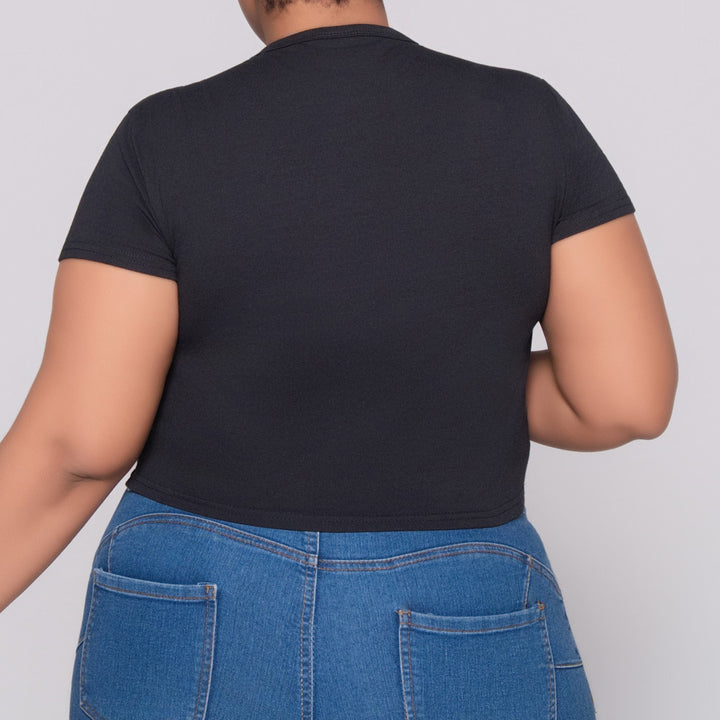 Black Statement Print Top