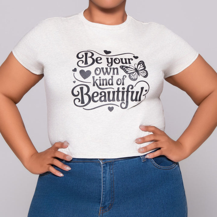 Oatmeal Statement Print Top