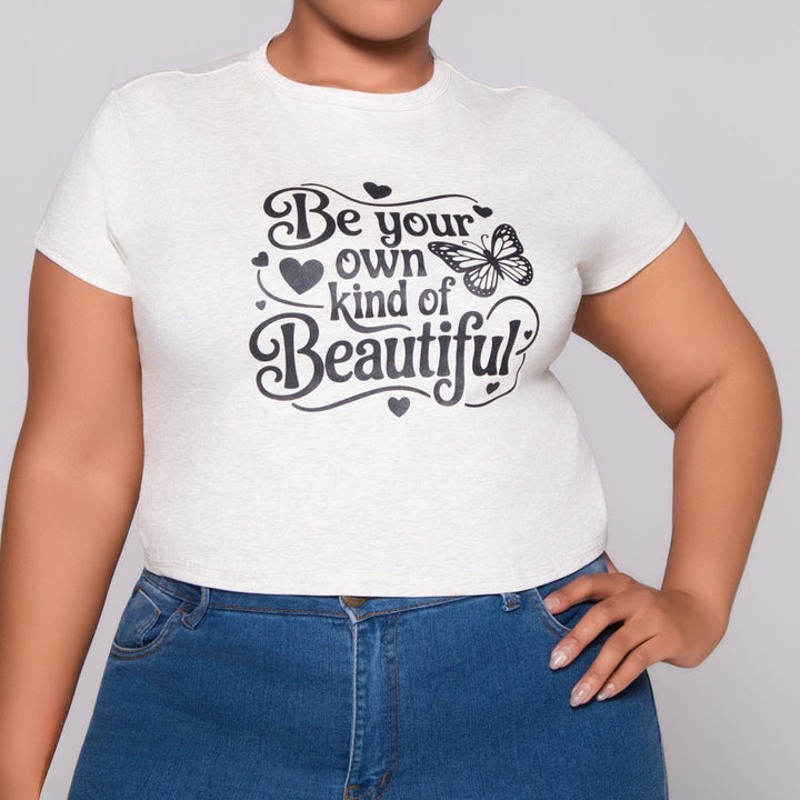 Oatmeal Statement Print Top