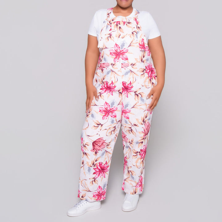Printed Linen Jumpsuit
