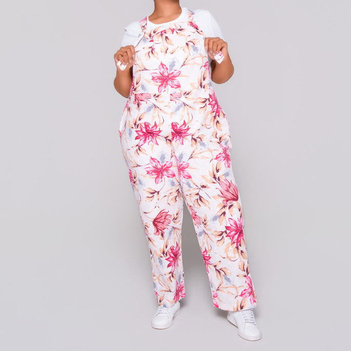Printed Linen Jumpsuit