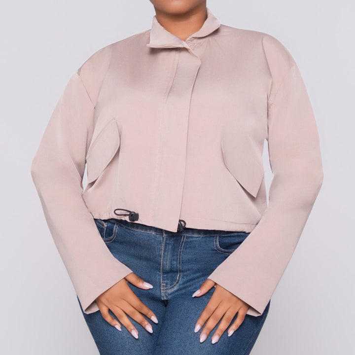 Stone Poplin Jacket