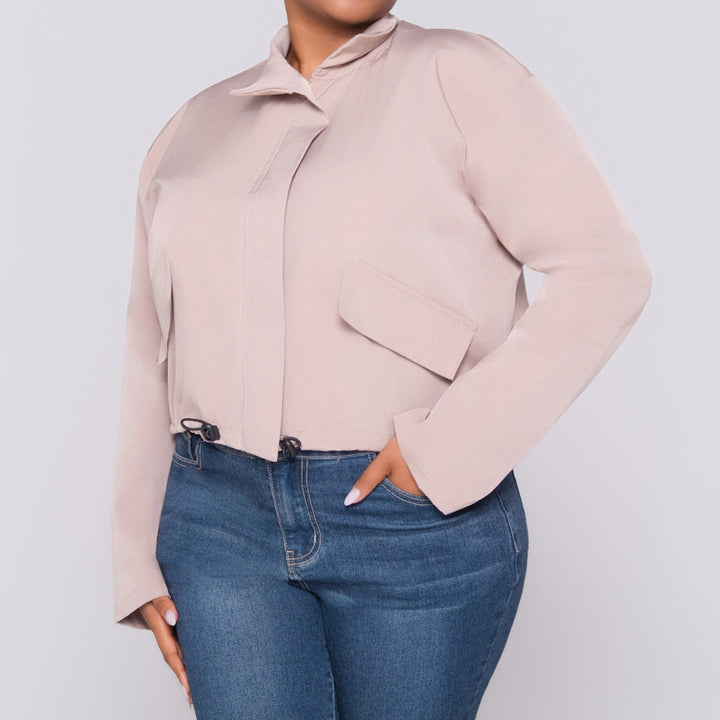 Stone Poplin Jacket