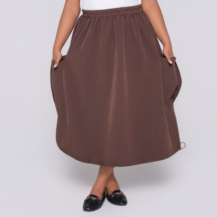 Choc Pocket Edit Poplin Skirt