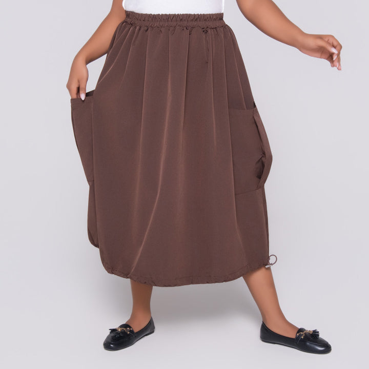 Choc Pocket Edit Poplin Skirt