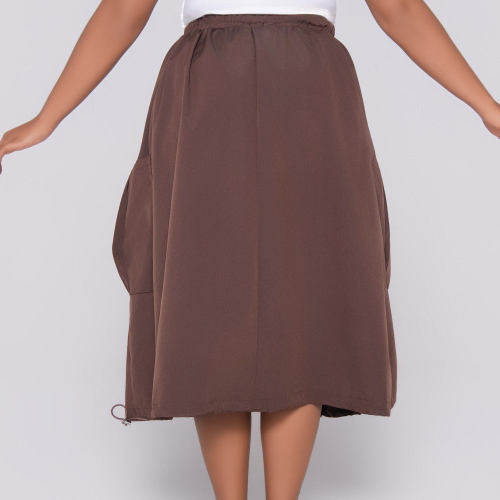 Choc Pocket Edit Poplin Skirt