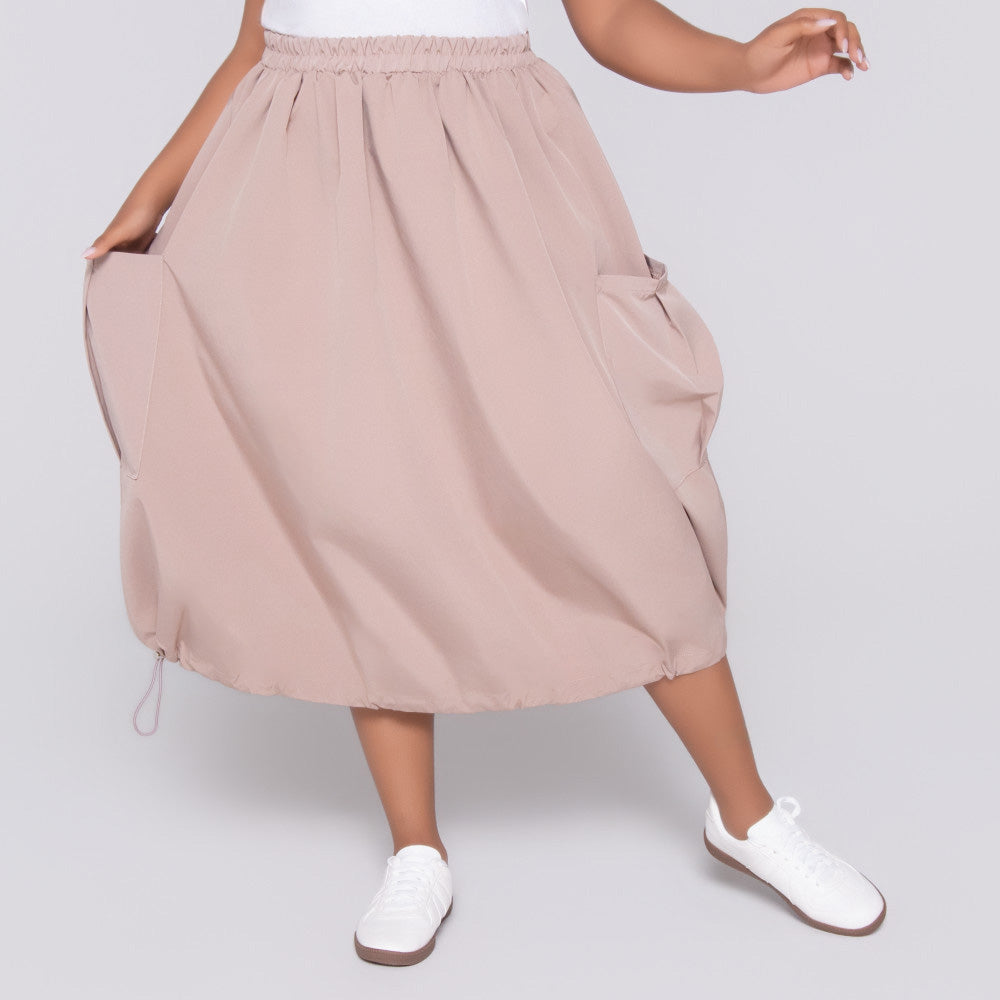 Stone Pocket Edit Poplin Skirt