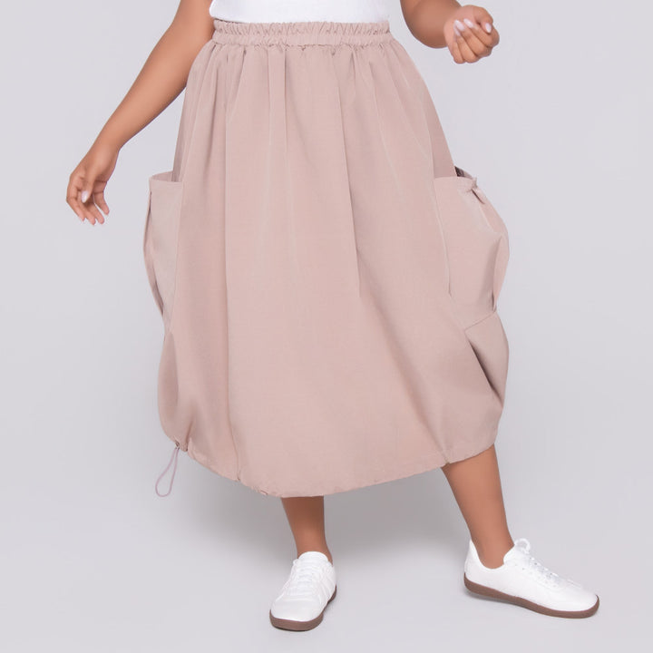 Stone Pocket Edit Poplin Skirt