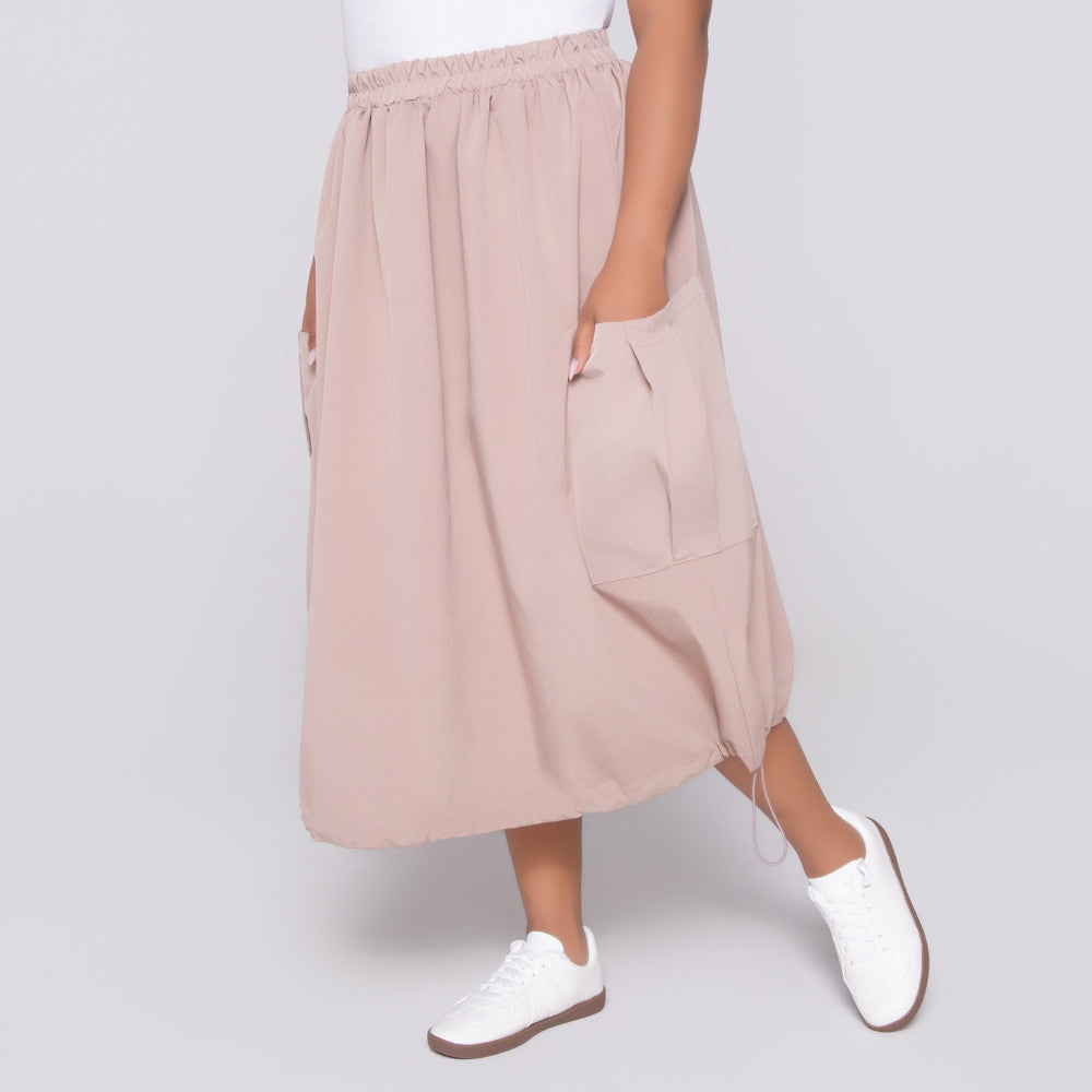 Stone Pocket Edit Poplin Skirt