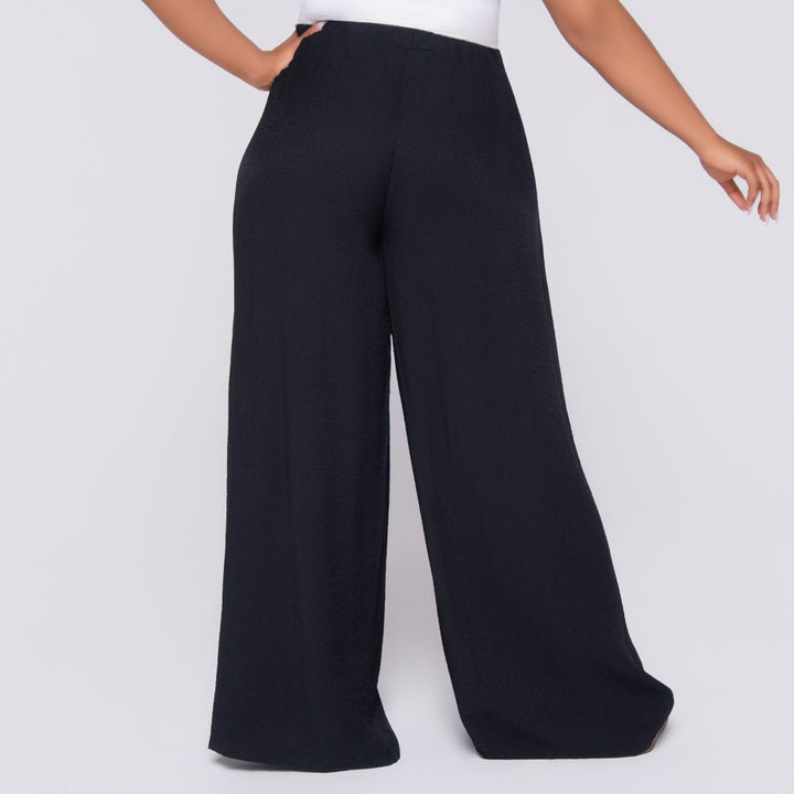 Black Front Pleat Crypto Pants