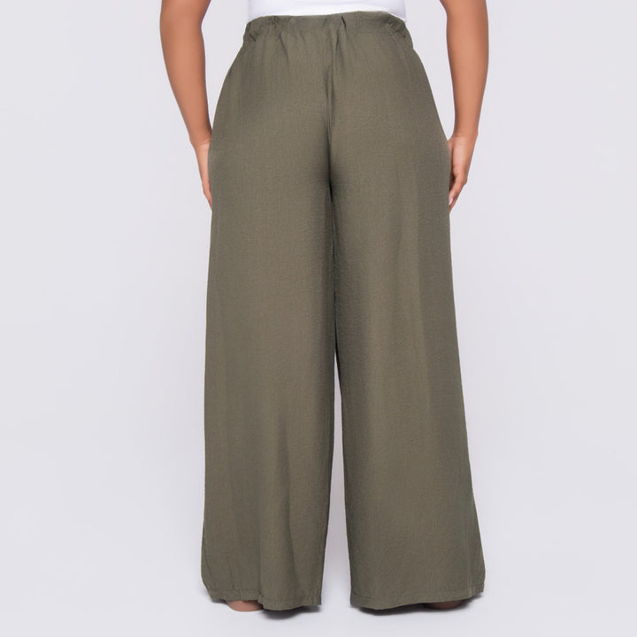Olive Front Pleat Crypto Pants