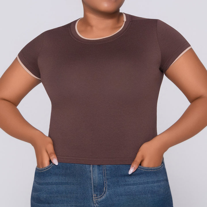 Chocolate Cotton Lycra Top